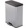 Afbeelding van Curver Decobin Prullenbak - 65L - Rechthoekig - Zilver Metallic