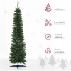 Afbeelding van HOMCOM 7ft onverlichte slanke kunstkerstboom in groen