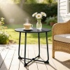 Afbeelding van Outsunny Buiten Salontafel - Metaal - 50L x 50B x 45,5H cm - Zwart
