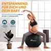 Afbeelding van TRESKO® anti-burst gymnastiekbal 75 cm met luchtpomp (zwart) voor 175-185 cm lengte