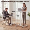 Afbeelding van Homcom Staand Bureau - MDF, staal - 60,5L x 52B x 75-114H cm - Wit
