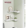 Afbeelding van Vasagle - Set van 2 L-vormige wandplanken - 40x29 cm - Wit - Industrieel design