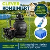 Afbeelding van Tillvex Zandfiltersysteem 13.200L/h tot 40.000L + 1200g Filterkogels met timer