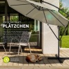 Afbeelding van Tillvex Parasol Ø 350 cm met zwengel, hoes en windbescherming - Waterdicht en UV-bestendig
