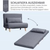 Afbeelding van HOMCOM eenpersoons slaapbank - 95x190x27,5 cm - grijs