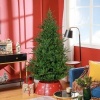 Afbeelding van HOMCOM decoratieve kerstboom - kunststof/metaal - Ø110x183 cm - groen