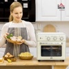 Afbeelding van HOMCOM mini-oven 20L, 5-in-1 pizzaoven met bakplaat, frituurmand en timer, crèmewit