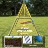 Afbeelding van Aiyaplay Kinderschommel van staal, Oxford-stof - 265L x 160B x 178H cm - Meerkleurig