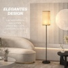 Afbeelding van HOMCOM Vloerlamp van metaal en polyester - Ø25 x 161,5H cm - Zwart