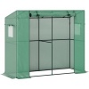 Afbeelding van Outsunny Kas van staal en kunststof - 200L x 76B x 170H cm - Groen