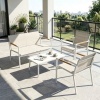 Afbeelding van Outsunny Tuinbankset - Metaal, Mesh-stof - 106L x 70,5B x 77H cm - Crèmewit