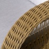 Afbeelding van Outsunny Rieten Schommelstoel Staal, PE-rattan, polyester 69L x 92B x 100H cm Geel + Lichtgrijs
