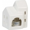 Afbeelding van Witte waxinelichthouder huisje voor 1 theelichtje - 9,5 x 7,5 x 6 cm - Tafeldecoratie