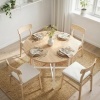 Afbeelding van HOMCOM Inklapbare Eettafel - Spaanplaat en Staal - 80x80x6 cm - Natuurlijke Houtlook