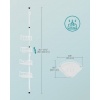 Afbeelding van Songmics Doucheplanchet - Hoogte 80-323 cm - 4 Niveaus - Wolkwit - Slim Georganiseerd