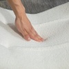 Afbeelding van HOMCOM Voetenbank - Polyester, Schuim - 67L x 45B x 38H cm - Crèmewit