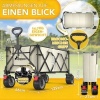 Afbeelding van TRESKO® Opvouwbare Bolderwagen 300L met Rem | Inklapbare Handwagen 150kg met Rubber Banden