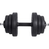 Afbeelding van SONGMICS Verstelbare kunststof halterset 20 kg met stalen buis, 1 paar voor fitness training