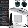 Afbeelding van KESSER® Parasol Holly Rechthoekig + Hoes + Windbescherming met zwengel Zwengel Paraplu met standaard
