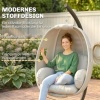 Afbeelding van Outsunny Schommelstoel - Verzinkt staal, polyester - 117L x 95B x 180H cm - Lichtgrijs