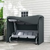 Afbeelding van Outsunny Tuinschommelhoes - Oxford - 220L x 125B x 172H cm - Grijs