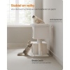 Afbeelding van Feandrea kattenkrabpaal 101 cm met 2 grotten voor katten