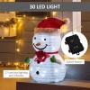 Afbeelding van Outsunny Verlichte Kerstman van Polyester, 30 x 51 cm, Groen, Rood en Wit