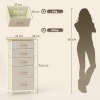 Afbeelding van HOMCOM Stoffen Ladekast - Vliesstof, Staal - 86L x 30B x 94,5H cm - Beige