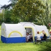 Afbeelding van Outsunny Campingtent Oxfordstof, Fiberglas - 435L x 251B x 195H cm - Donkerblauw + Wit