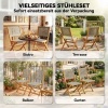 Afbeelding van Outsunny Rieten Relaxstoelen Set - Acaciahout, PE-rattan - Grijs