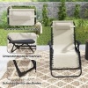 Afbeelding van Outsunny Metalen Ligstoel, Beige Gaasstof
