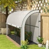 Afbeelding van Outsunny Kunststof en staal, wit - 300L x 80B x 157H cm - Kweekkas
