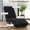 Afbeelding van HOMCOM Chaise Longue massagestoel met 8 massagestanden, zwart, 168 x 56 x 84 cm