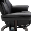 Afbeelding van HOMCOM Relaxfauteuil met voetensteun - Kunstleer, staal - Zwart