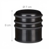 Afbeelding van Relaxdays deurstopper met 3 rubberen ringen, zware buffer, zwart, ∅ 7 cm, handig tegen tocht