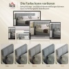 Afbeelding van Homcom Hoofdbord van Polyester en Metaal - 160L x 10B x 106-126H cm - Grijs