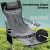 Afbeelding van Outsunny Liggende Campingstoel - Metaal, Oxford-stof - 125L x 48B x 90H cm - Grijs