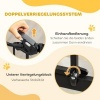 Afbeelding van PawHut Hondenhek 74-80 cm, trapbescherming met automatische sluiting, zwart staal