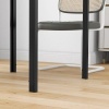 Afbeelding van HOMCOM Eettafel van staal met gehard glas 75x75x75 cm Zwart