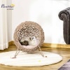 Afbeelding van PawHut kattenhuis met kussen, verhoogde poten, PVC-rotan, Ø 52 x 58 cm
