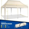 Afbeelding van Tillvex Vouwpaviljoen 3x6m Beige, Waterdicht, Verstelbaar, UV 50+, Incl. Draagtas & Grondpijlen