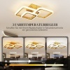Afbeelding van HOMCOM Plafondlamp Metaal, Acryl 48x46x13 cm Goud