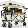 Afbeelding van TRESKO® Opvouwbare bolderkar met dak en koelvak, max. 150 kg, met rem en rubberen banden