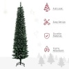 Afbeelding van HOMCOM 6FT Kunstkerstboom met Opvouwbare Zwarte Stand - Groene Decoratie voor Feestdagen