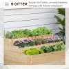 Afbeelding van Outsunny verhoogde plantenbak van dennenhout - natuurlijk hout