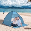 Afbeelding van Outsunny Strandmuschel van polyester, stalen draad - 200L x 150B x 119H cm - Blauw