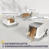 Afbeelding van PawHut kattenbak met lade - 52,4L x 41,3B x 39,8H cm - wit