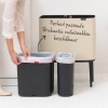 Afbeelding van Brabantia Bo Touch Bin Prullenbak - 11 + 23 liter - Afvalscheiding - Zacht Beige