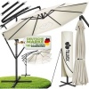 Afbeelding van Tillvex Parasol Ø 350 cm met zwengel, hoes en windbescherming - Waterdicht en UV-beschermend