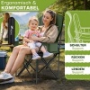 Afbeelding van TRESKO® Opvouwbare Campingstoel tot 150 kg met Armleuningen en Bekerhouder